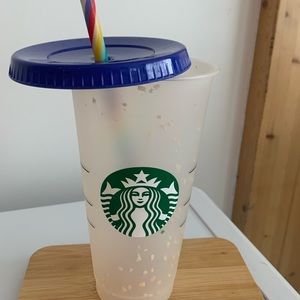 Starbucks Confetti rainbow color changing reusable cup